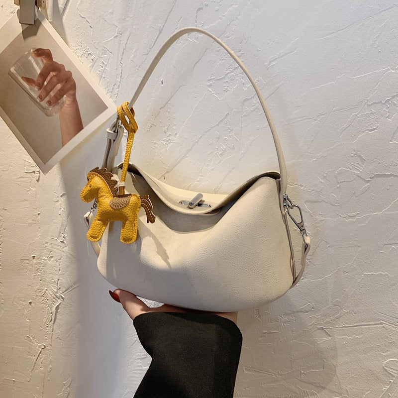 Elegante Soft-Suede Schultertasche Karnz