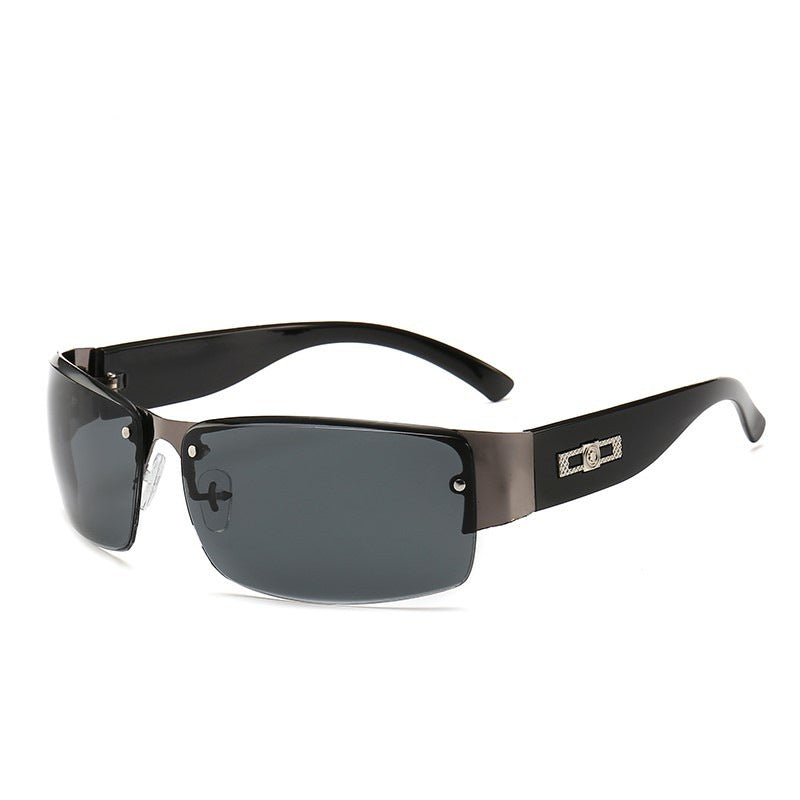 Damen Sportliche Sonnenbrille mit breitem Rahmen und Verlaufsgläsern Karnz