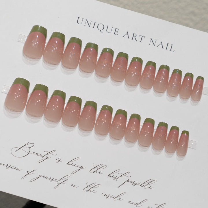 Natürlicher französischer Tipp Acrylnagel-Set