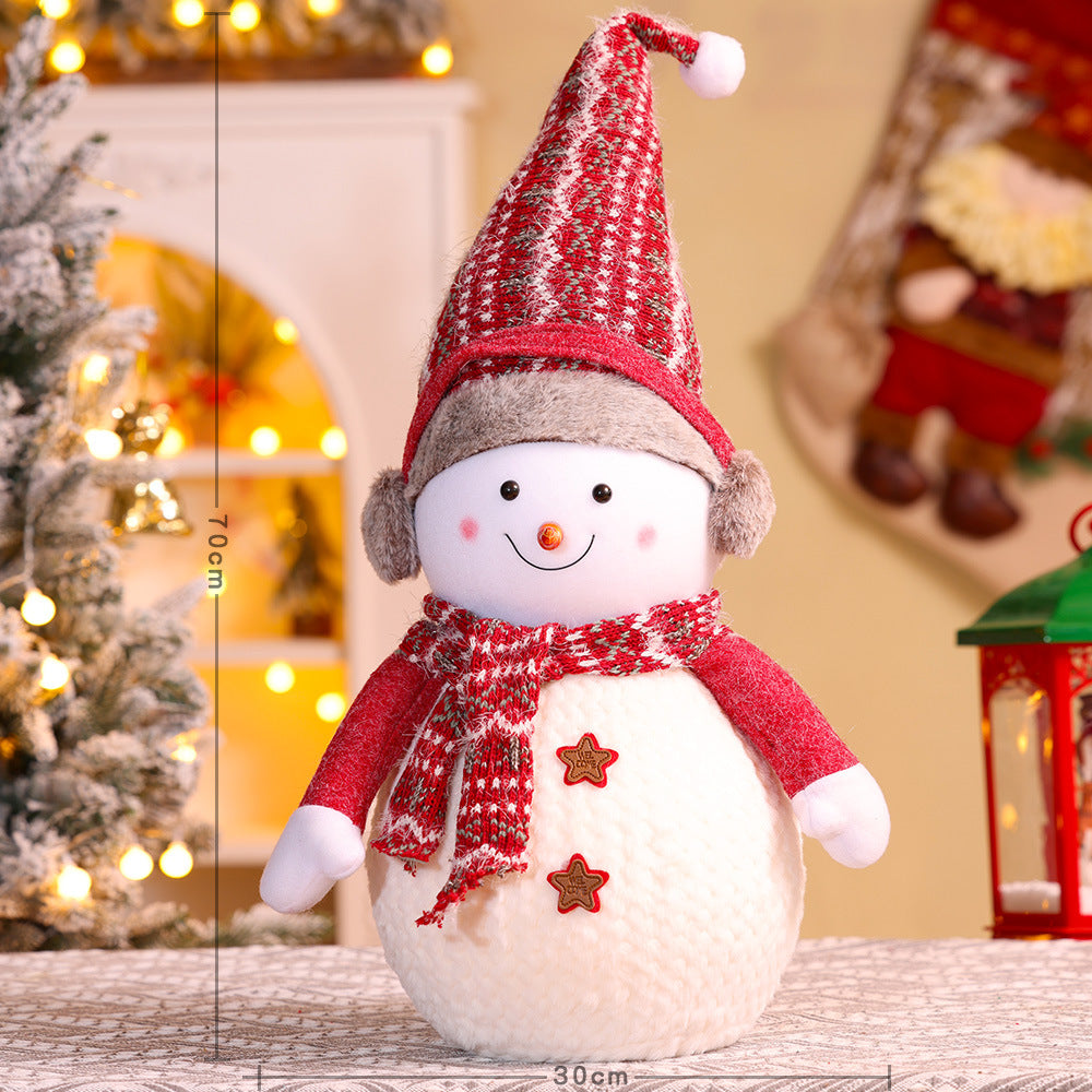 Dekorative Plüsch-Schneemann-Figur