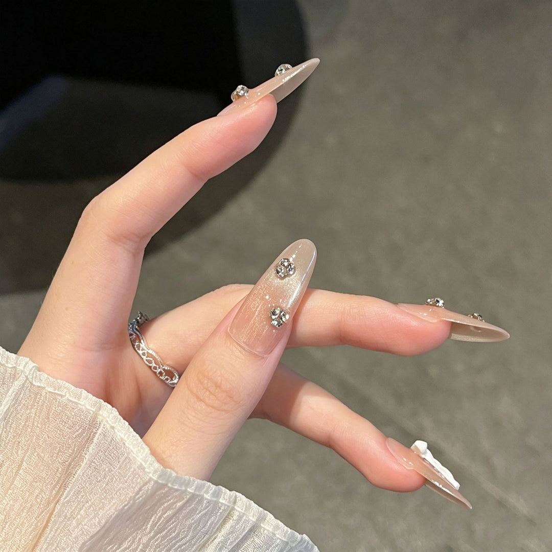 Dekorative Strass-Beschichtete Druck-Nagelverlängerungen Karnz