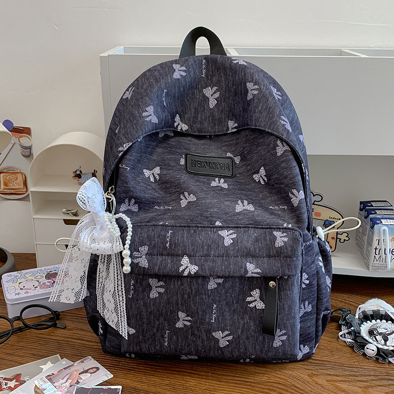 Stylische Schmetterlingsdruck Rucksack Karnz