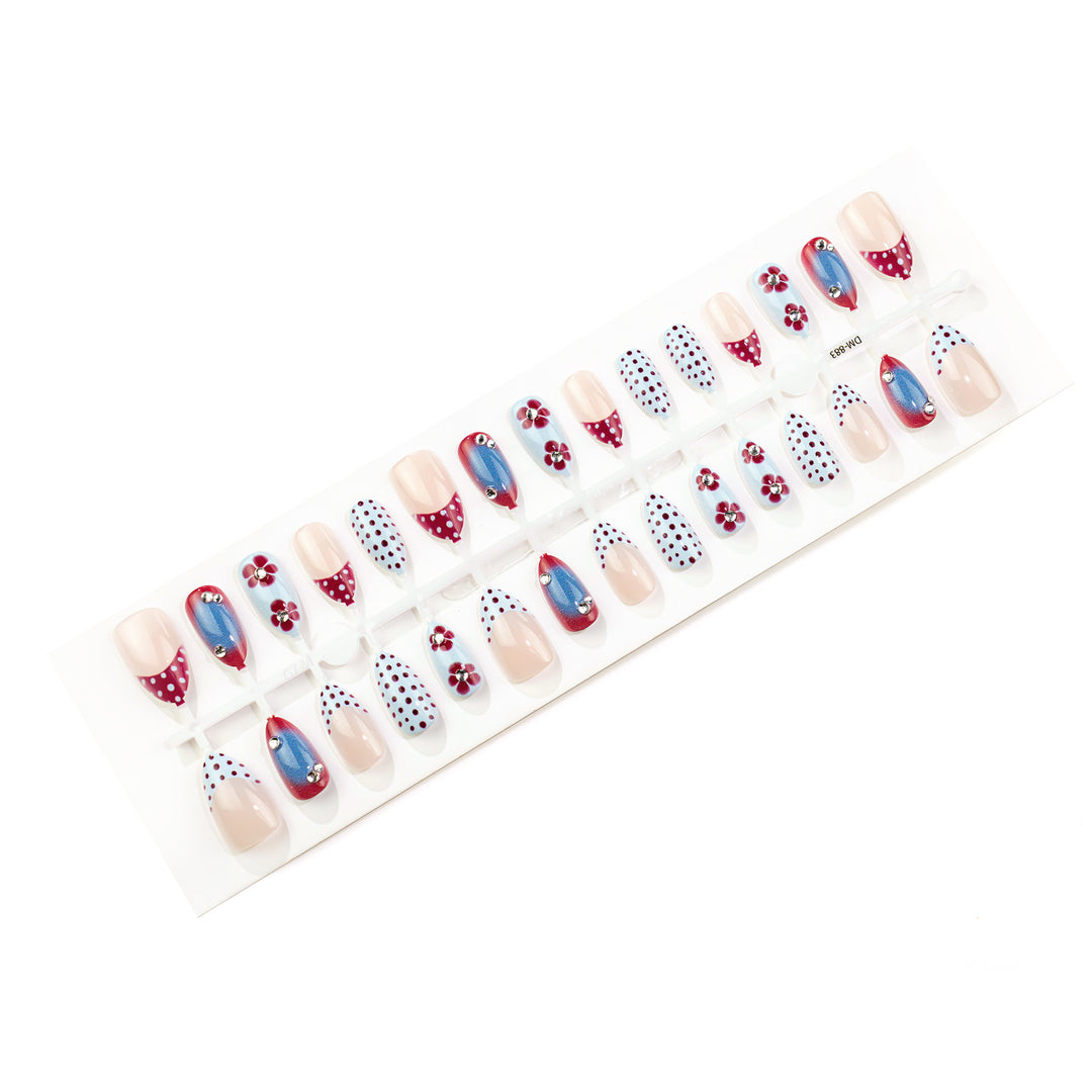 Blumenkarten-Händedruck-Nagelset