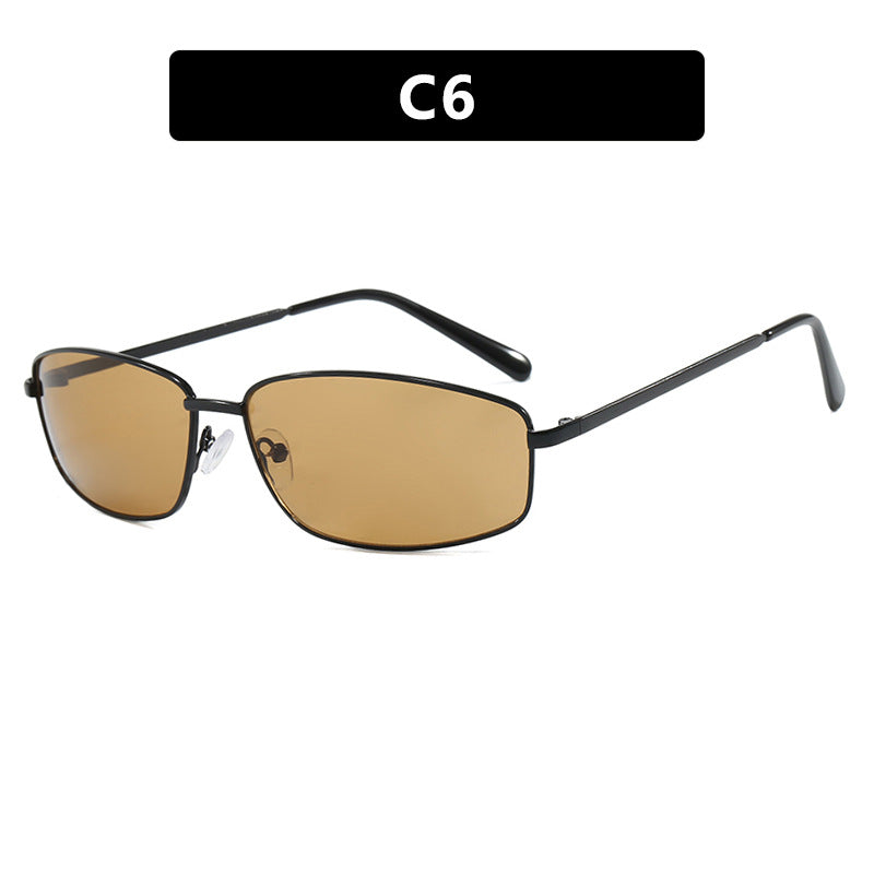 Damen sportliche Sonnenbrille mit modischem Metallschutz Karnz