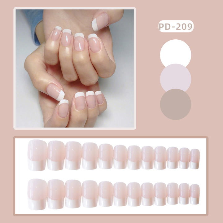 Premium French Tip Press-On Nail Art Karnz