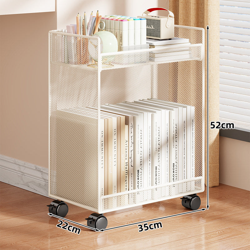 Vertikales Gitter-Mesh Doppeltes Desktop Buch- und Schreibwarenorganizer