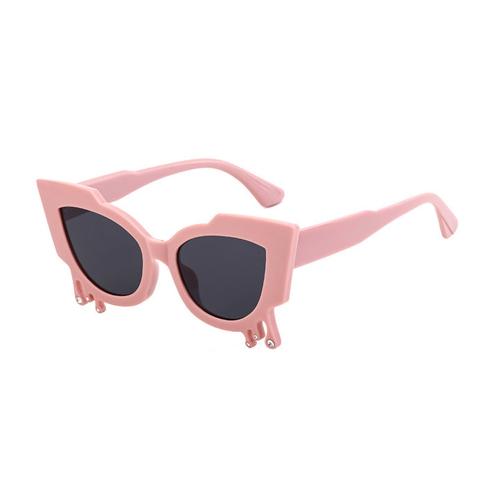 Damen Exklusive Katzenaugen-Sonnenbrille mit kunstvollen Details Karnz