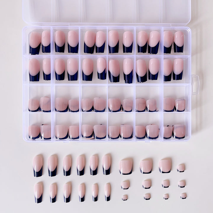 Kunstnagelset mit eleganten Farbverlauf und hochglänzender Oberfläche Karnz