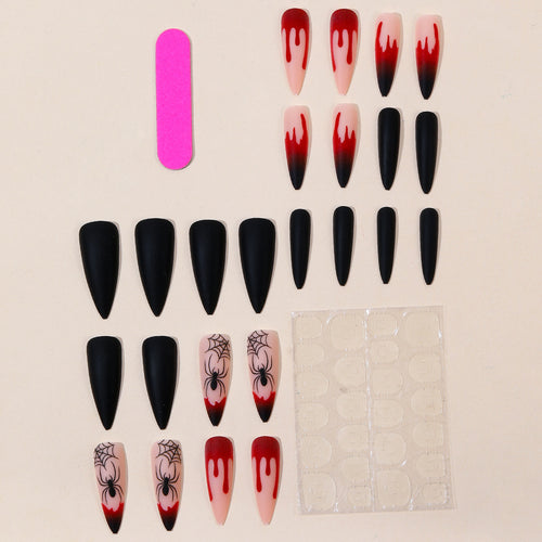 Gothic Halloween-Themen Stiletto Nagel Kunst Verlängerungen Karnz 1789713400