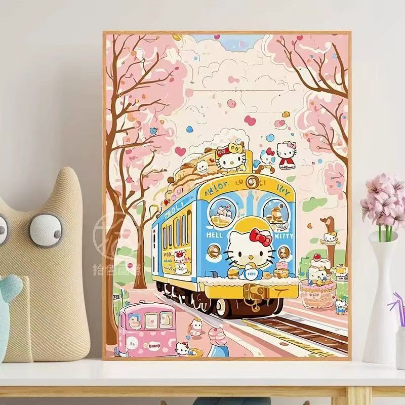 Hello Kitty-Themen Verspielte Wandkunst Karnz