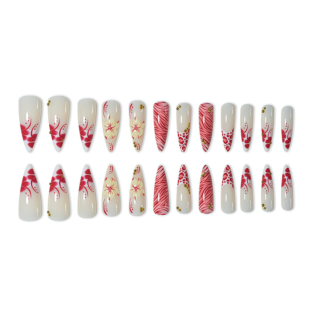 Designer Floral Nail Art Extensions Karnz