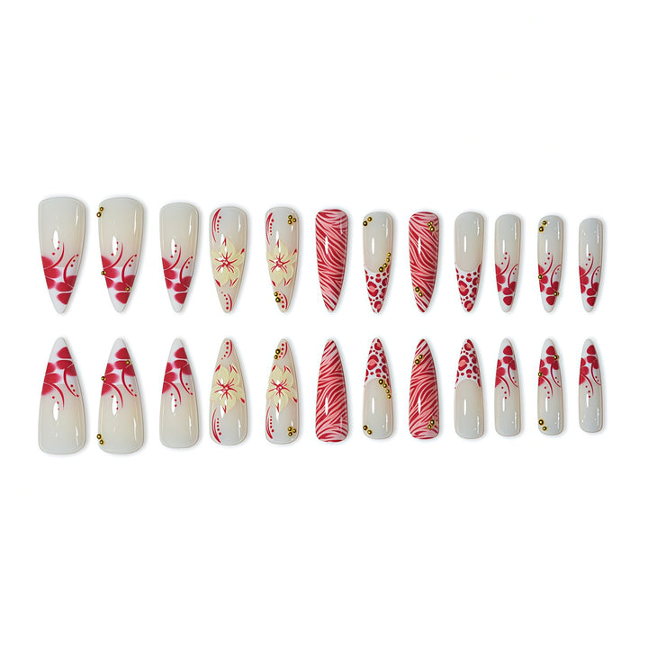 Designer Floral Nail Art Extensions Karnz