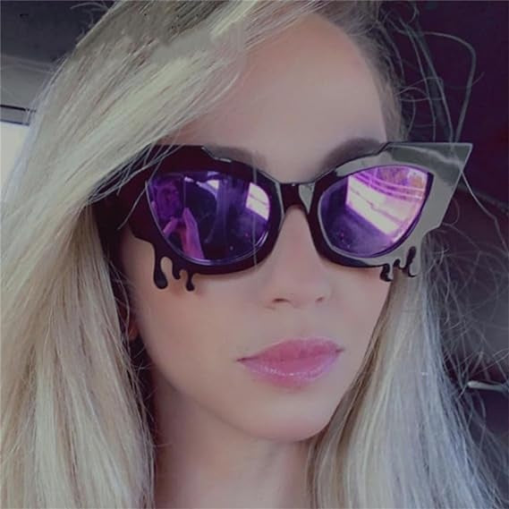 Damen Exklusive Katzenaugen-Sonnenbrille mit kunstvollen Details Karnz