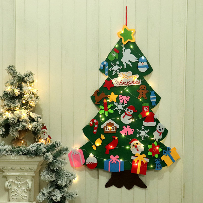 Dekorative Filz Weihnachtsbaum Wandbehang Karnz