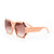 Damen modische Sonnenbrille mit facettiertem Rahmen Karnz
