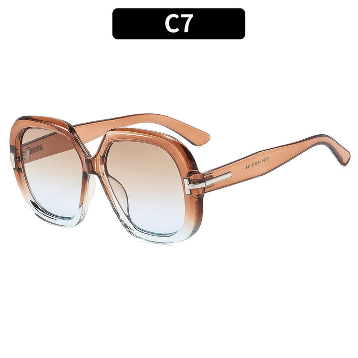 Modische Übergroße Sechseckige Sonnenbrille