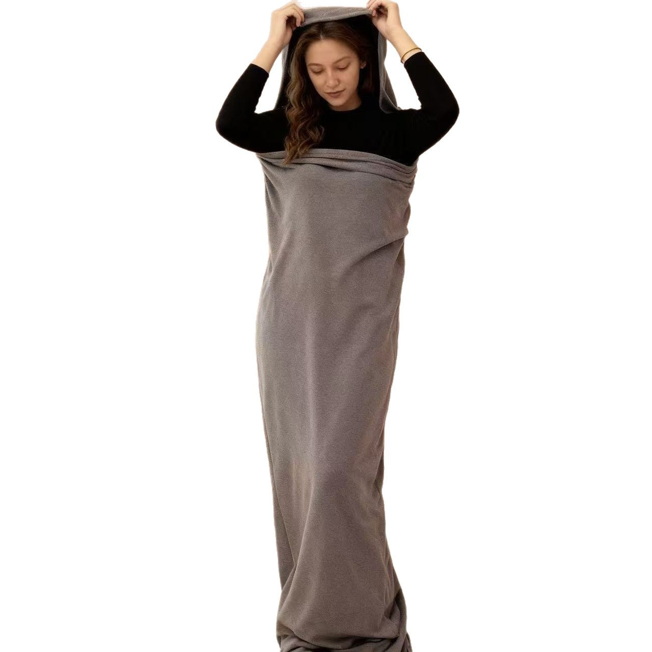 Damen Kuscheldecke mit Kapuze und weichem Material Karnz