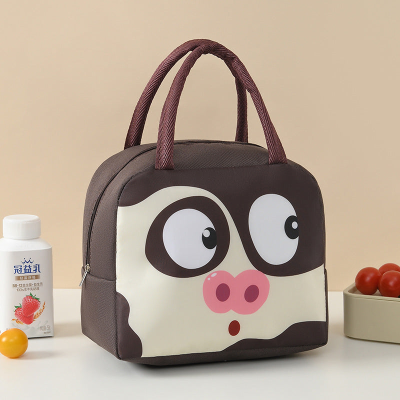 Süße tierische isolierte Lunch-Tasche Karnz