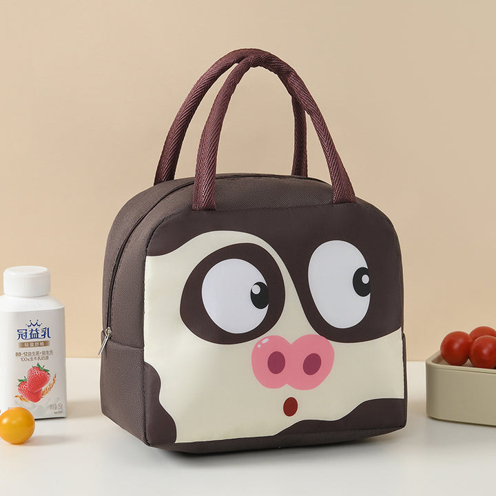 Süße tierische isolierte Lunch-Tasche Karnz
