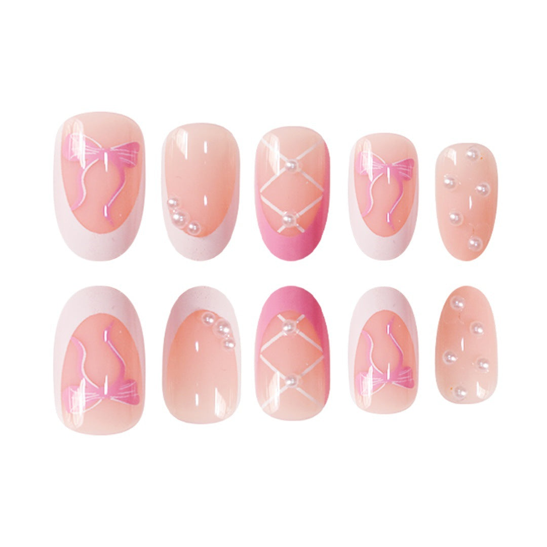 Elegantes Dekoratives Press-On Nagelset Karnz