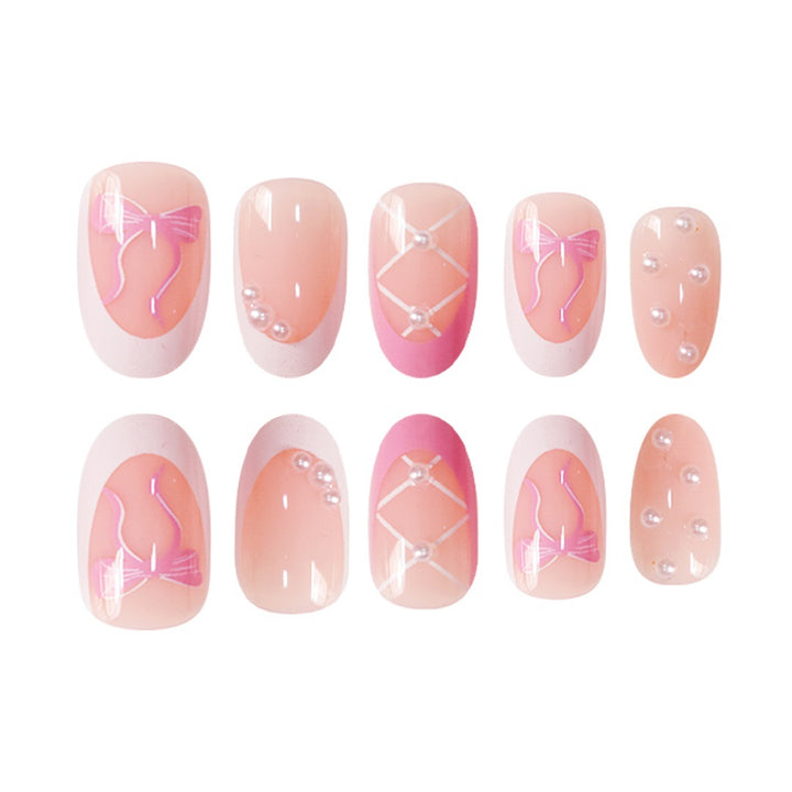 Elegantes Dekoratives Press-On Nagelset Karnz
