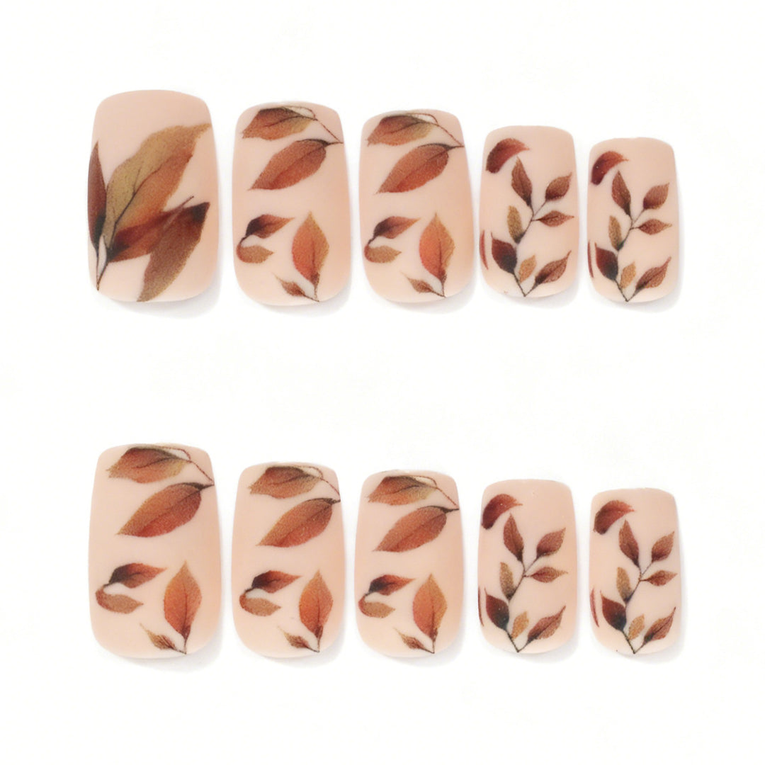 Herbst-inspirierte dekorative Nagelkunst Karnz