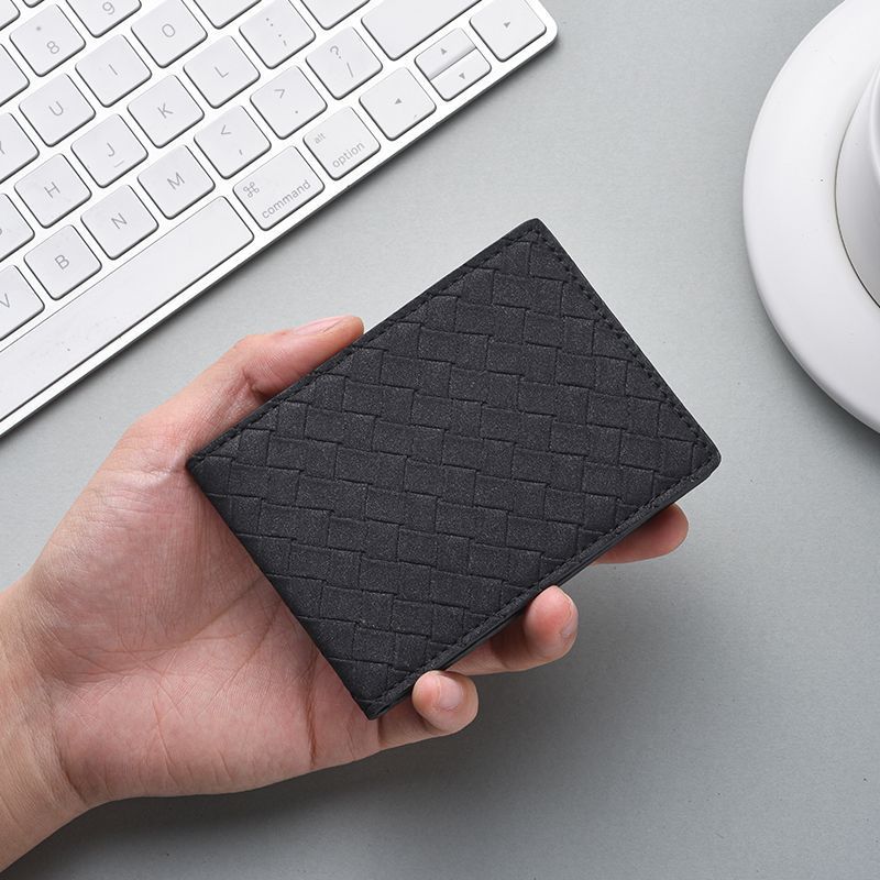 Stylische Woven Leather Cardholder Karnz