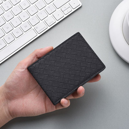 Stylische Woven Leather Cardholder Karnz