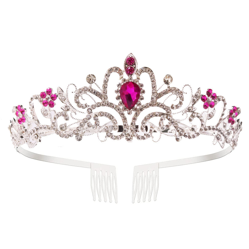 Damen Funkelnde Kristall-Tiara mit filigranem Design Karnz