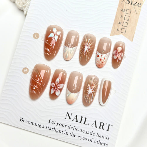 Dekoratives Floral Articulation Press-On Nail Set