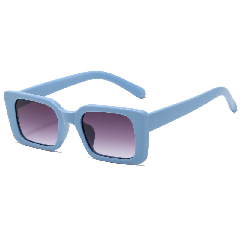 Damen modische quadratische Sonnenbrille mit breitem, glänzendem Rahmen Karnz