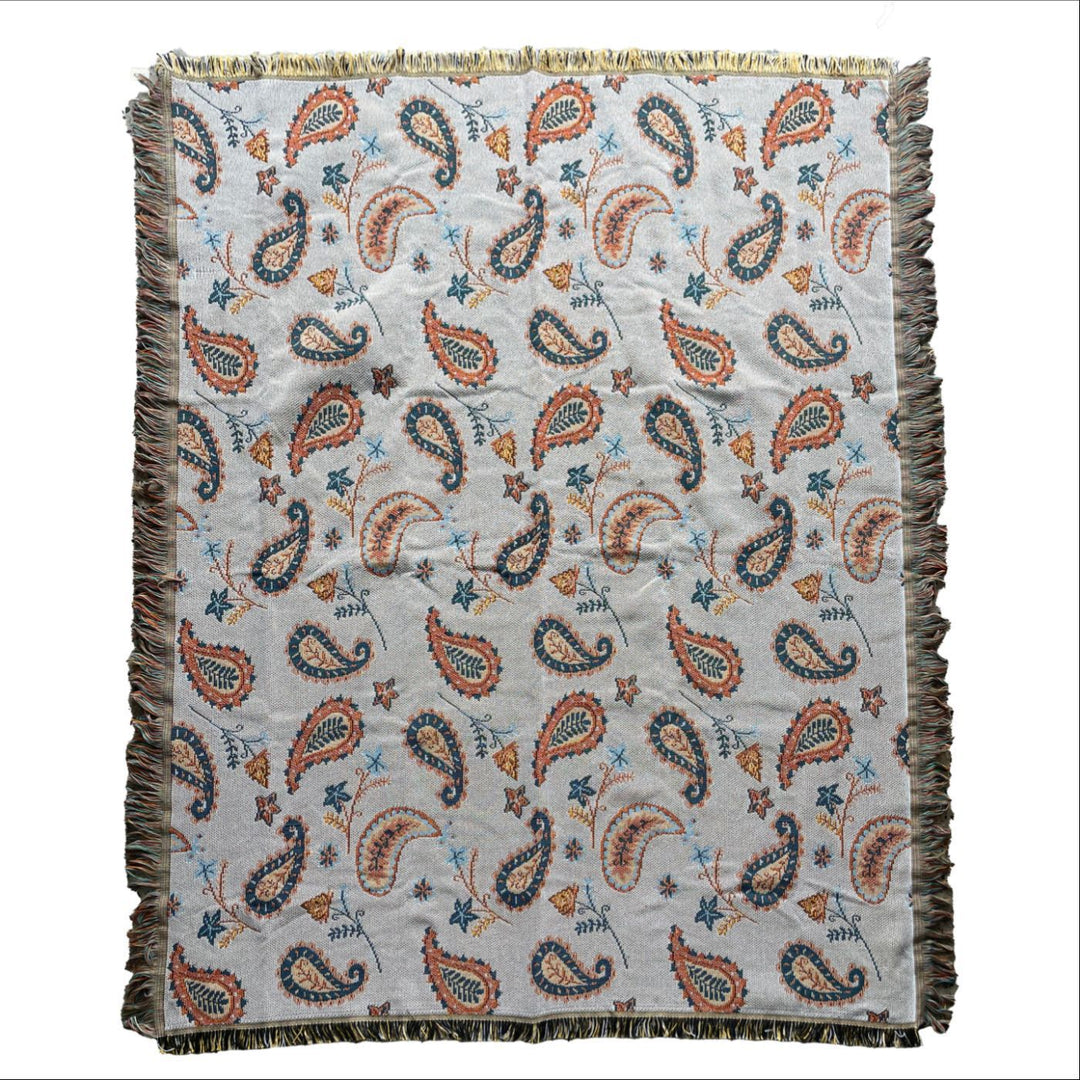 Elegante Paisleymuster Wandteppichwurfdecke