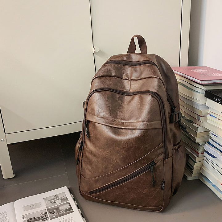 Premium Leder Laptop Rucksack Karnz