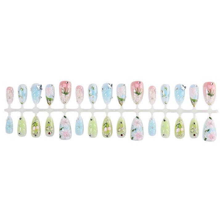 Künstlerische Blumen Press-On Nagelkollektion Karnz