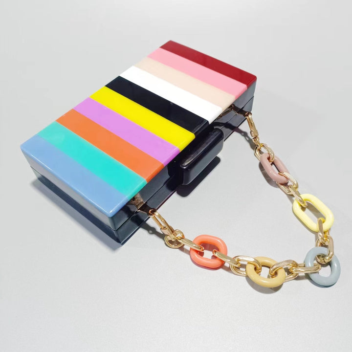 Künstlerische runde Acryl Clutch