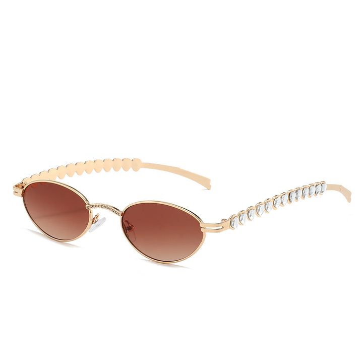 Statement Cat-Eye Optische Brille mit Kristallakzenten Karnz
