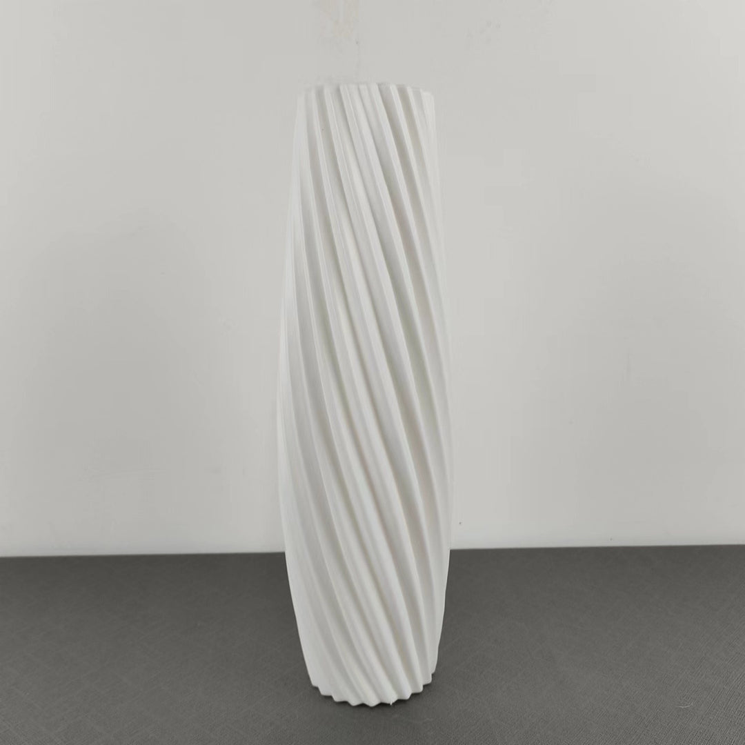 Textured Spiral Decorative Vase Karnz