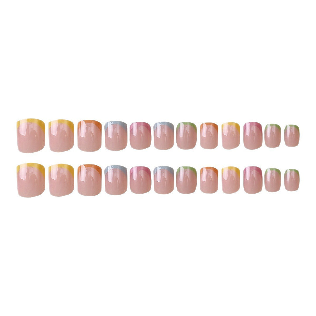 Künstlerisches French Tip Nagel-Wrap-Set Karnz
