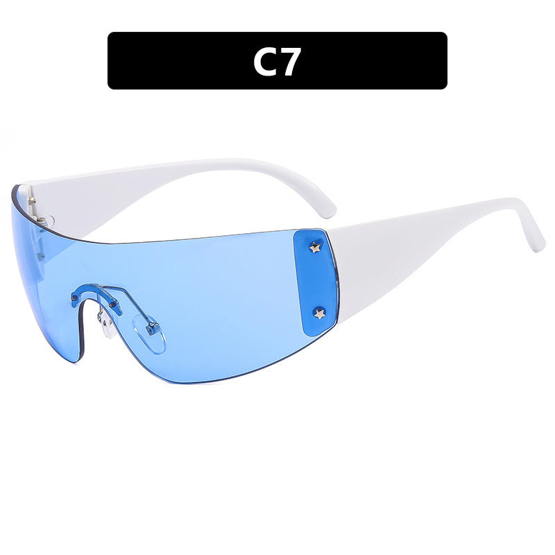 Damen futuristische Sport-Sonnenbrille Karnz