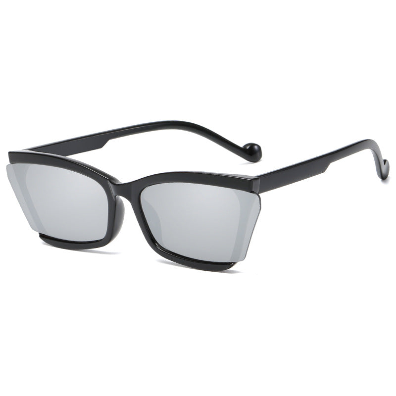 Damen modische Sonnenbrille mit einzigartigem rechteckigem Design und UV-Schutz Karnz