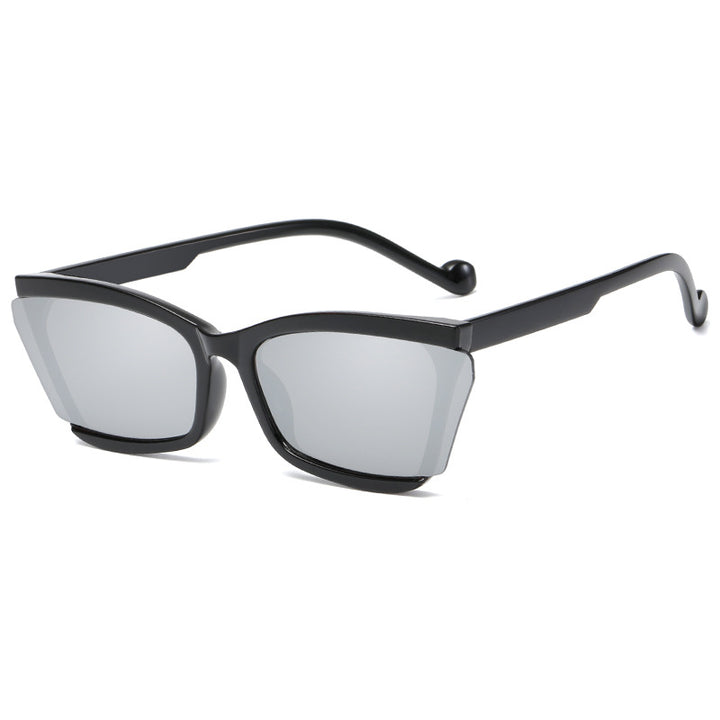 Damen modische Sonnenbrille mit einzigartigem rechteckigem Design und UV-Schutz Karnz