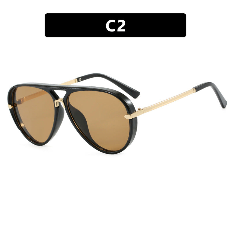 Damen modische Piloten-Sonnenbrille mit eleganten Metallakzenten Karnz