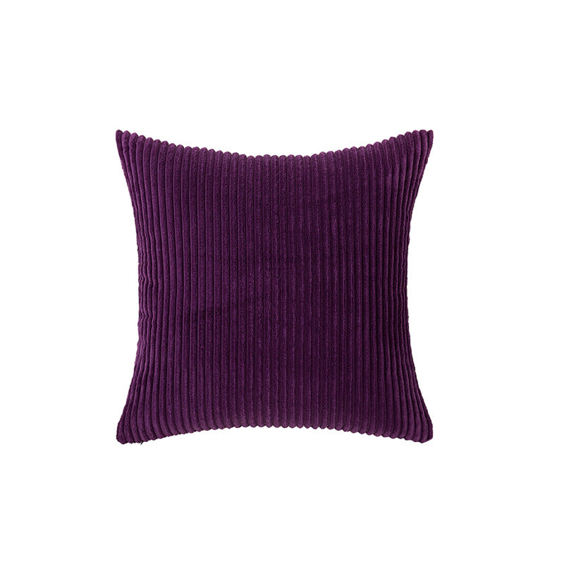 Corduroy Rippierter Quadratischer Akzentkissenbezug mit tiefem Kanaltextur und verdecktem Reißverschluss