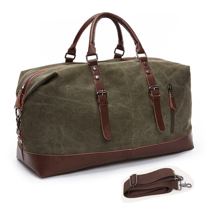 Geräumige Reisetasche Aus Robustem Canvas und Leder Karnz