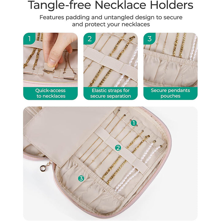 Schmuck-Organizer Tasche mit Seitlichen Fächern Karnz