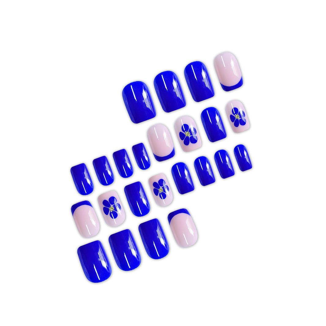 Floral Accent Press-On Nail Art Karnz
