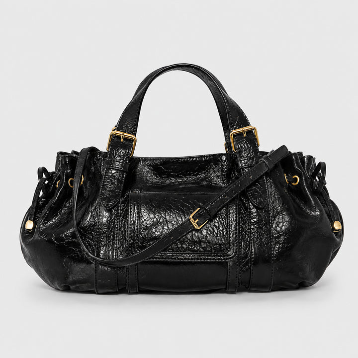 Luxuriöse Texturierte Lederhandtasche