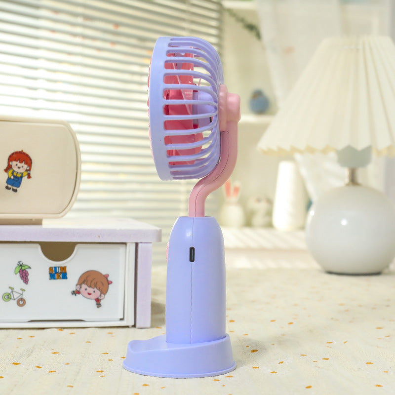 Damen Tragbarer USB-Lüfter mit verspieltem Blumen-Design Karnz