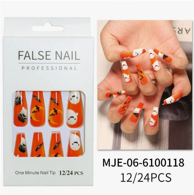 Künstlerisches Press-On Nageldesign mit Tropfeneffekt Karnz