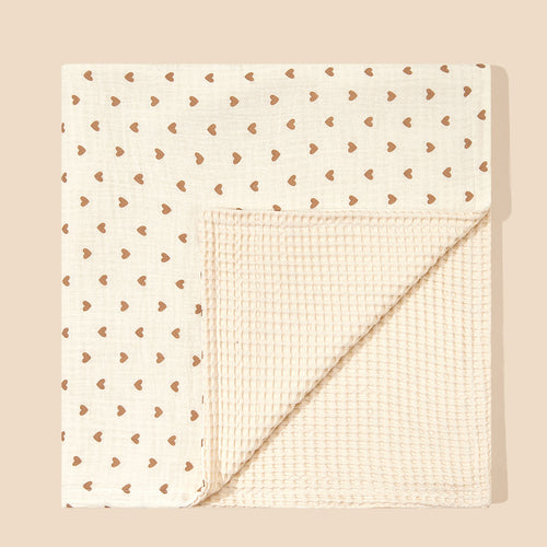 Dual-Texturiertes Musselin Babydecke Karnz